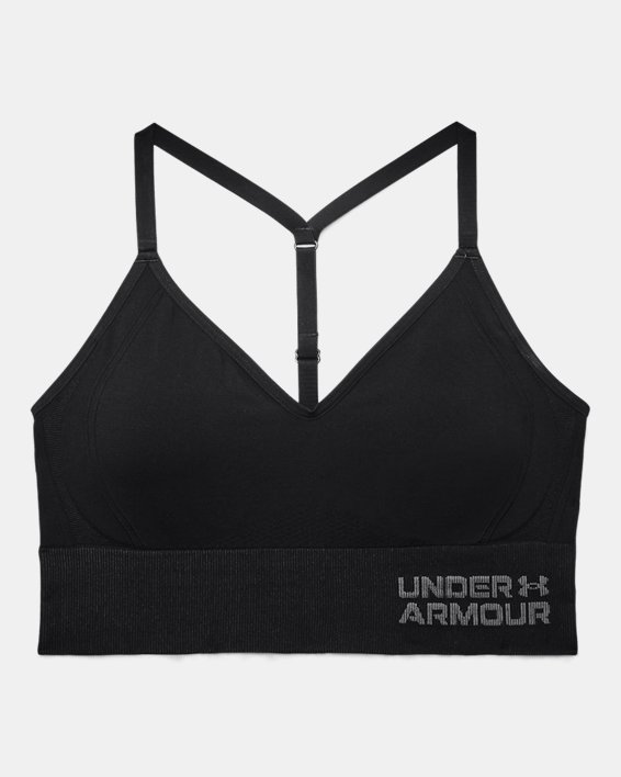 Women's UA Seamless Low Sports Bra, Black, pdpMainDesktop image number 8